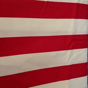 Red and white cotton fabric